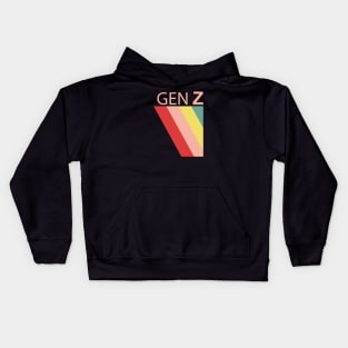 colorful cute striped pattern  generation z gen z and proud e boy e girl Kids Hoodie